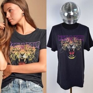 Prince Peter Collection Tiger World Tour Graphic Tee, Women's Size Large, Black
